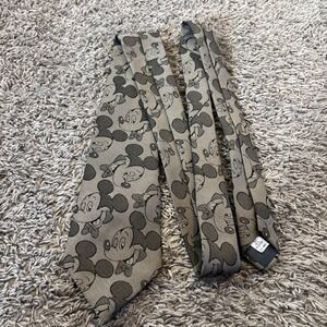 Vintage Disney Mickey Mouse Balancine‎ "The Tie Works" Men's Silver Tie USA Made